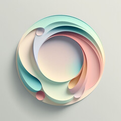 Circle Logo Elements, Round Logo Elements, Ring Logo Elements, Background, Pastel Colors