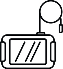 Endoscope examination icon outline vector. Medical health. Surgery organ