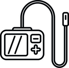 Surgery endoscope icon outline vector. Medical camera. Health medicine