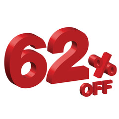 sixty two 62 percent off 3d vector illustration 
