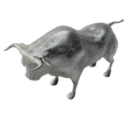 Silver Bull Token Statuette