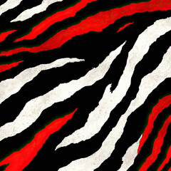Tiger style pattern with alternative colouring