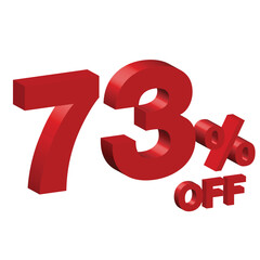 Seventy three 73 percent off 3d vector illustration 