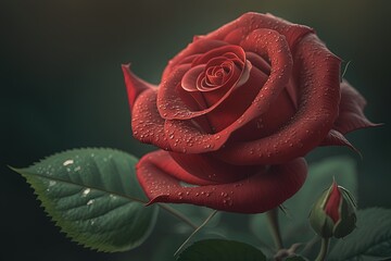 realistic red rose background , ai generated