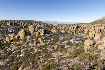 Fototapeta na wymiar Winter Landscape in the Chiricahua National Monument Arizona