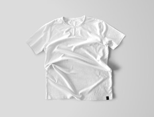 T-shirt design fashion concept, closeup of man and boy in blank white t-shirt, shirt front end rear isolated. Mock up for sublimation.