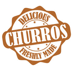 Churros label or stamp