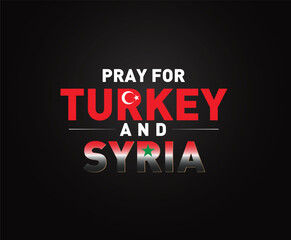 pray for Turkey and Syria vector illsutration design. earthquake hit two countries.