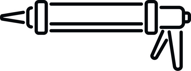 Silicon pistol icon outline vector. Sealant silicone. Foam building