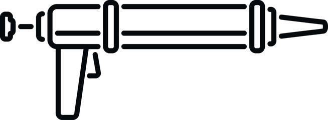 Applicator silicone caulk gun icon outline vector. Adhesive sealant. Silicon acrylic