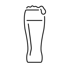 glass beer icon isolated on white background, vector illustration.