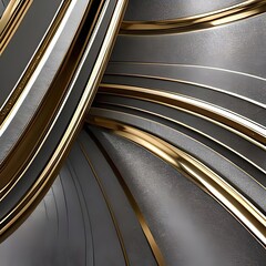 High resolution. Luxury abstract art Metallic technique, mixture of black, gray and gold. Imitation of metal cut, glowing golden veins. Tender and dreamy design.