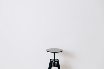 round high chair on a white background in the room
