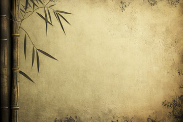 Bamboo parchment texture background, empty vintage paper for wallpaper, copy space, design, mockup, template