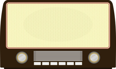 Fototapeta na wymiar Cartoon vintage radio receiver.