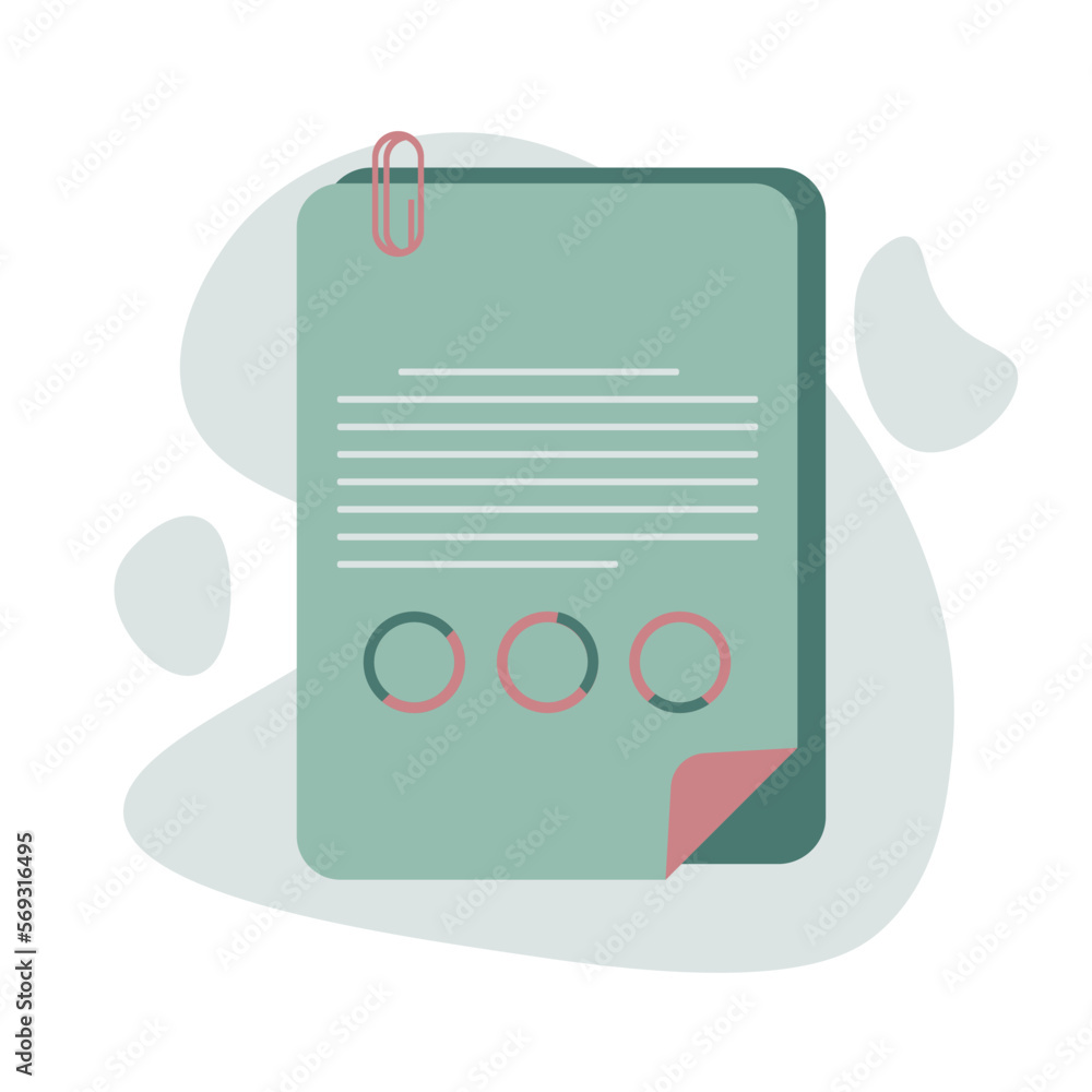 Poster concept of file attached to e-mail or enclosed with electronic message. perfect vector graphics