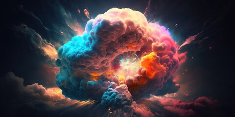 Colored cosmic explosion