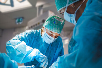 Female surgical residents in a neurosurgical simulation lab