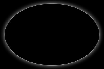 Abstract white circles on black background, modern decorative geometry pattern lines. Wallpaper smooth banner template. Easy editable illustration to display product, advertisement, websites