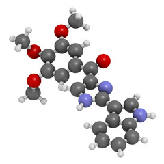 Sabizabulin drug molecule. 3D rendering.
