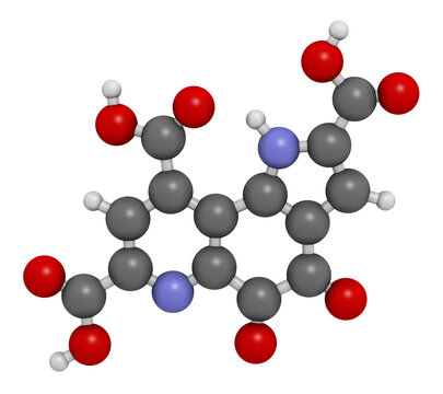 Methoxatin redox cofactor molecule. 3D rendering.