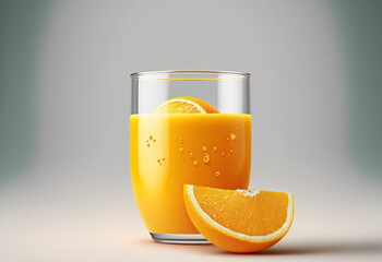 concept of orange juice created with Generative AI technology - obrazy, fototapety, plakaty