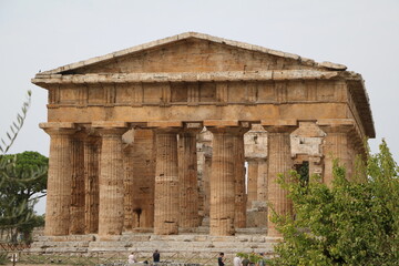 Temple of Poseidon in Paestum, Campania Italy