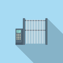 Fabric thread icon flat vector. Factory cotton. Roll fashion