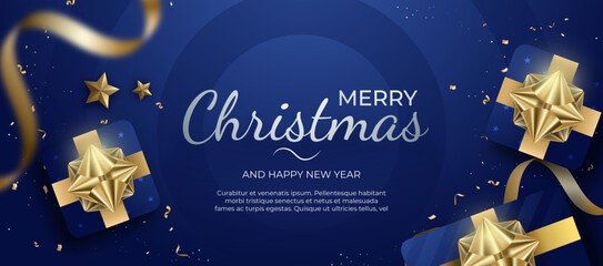 Merry Shristmass sale banner template, poster, greeing card, new year discount