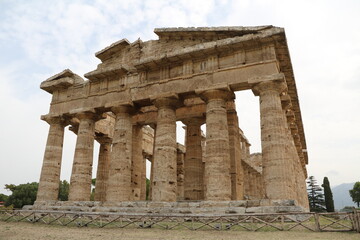 Backside of Temple of Poseidon in Paestum, Campania Italy © ClaraNila