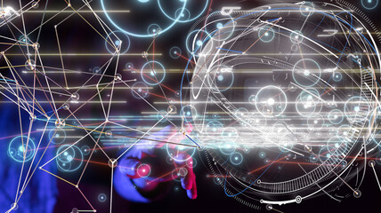 conference Digital Network and data concept 3d - connection