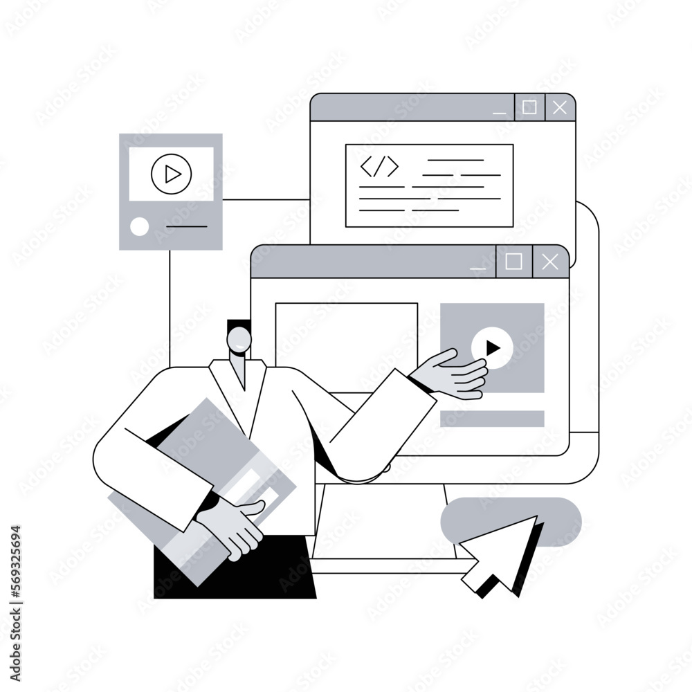 Poster experience design abstract concept vector illustration. user experience design, ux, ui element, web 