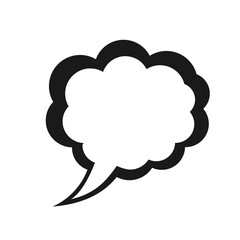 Vector illustration, message icon, chat in the form of a cloud. 