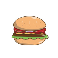 hamburger isolated on white background