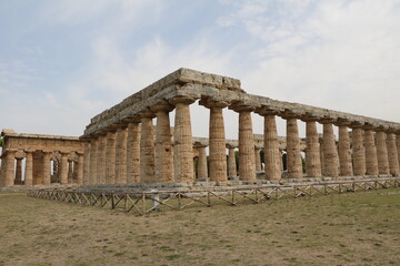 Temple of Hera and Temple of Poseidon in Paestum, Campania Italy