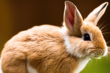 Obraz premium High-Resolution Image of a Cute and Playful Rabbit, Perfect for Adding a Wholesome and Adorable Element to any Design Project