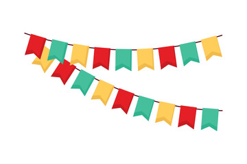Fototapeta na wymiar colorful party garlands hanging