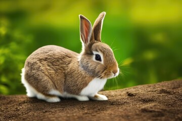 High-Resolution Image of a Cute and Playful Rabbit, Perfect for Adding a Wholesome and Adorable Element to any Design Project