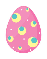 pink spring egg painted