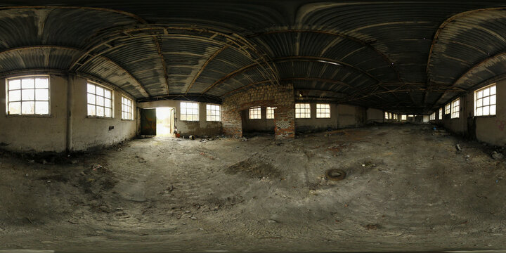 Inside building under construction raw walls and plasters