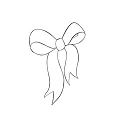 hand drawn bows collection, ribbon, decoraton. Giftbows