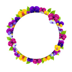 frame made of colorful flowers