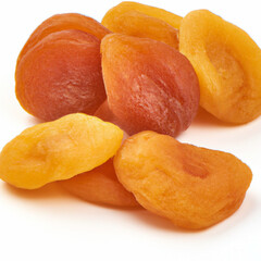 dried apricots isolated on white