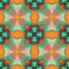 Mediterranean mosaic seamless pattern design.