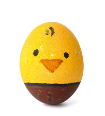 Cute Easter egg on white background