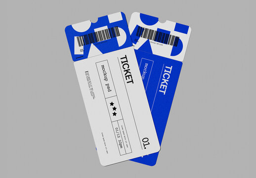 Two Ticket Pass Mockup