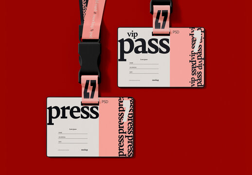 Horizontal ID Card Mockup