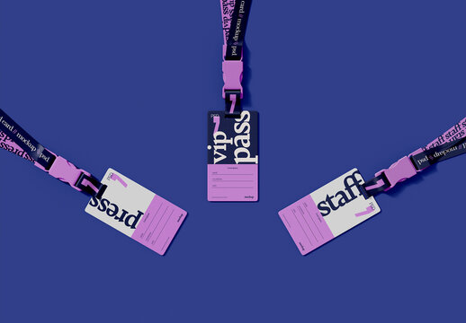 Three ID Card Mockup