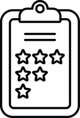 Ranking clipboard icon outline vector. Medal reward. Win success