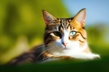 High-Resolution Image of a Majestic Cat Showcasing its Graceful and Playful Nature